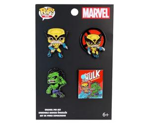 Loungefly Pop! 4PKPN: Marvel - Wolverine - Wolverine 50TH Anniversary Comic Action - X-Men Pin en Émail - Broche Fantaisie Mignonne à Collectionner - pour Les Sacs à Dos et Sacs - Idée de Cadeau
