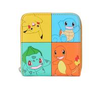 Loungefly Portefeuille Pokémon Color Block Staters à fermeture éclair, Multicolore, Small, Portefeuilles