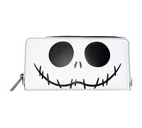 Loungefly Portefeuille zippé Disney L'Étrange Noël de Monsieur Jack Skellington pour Cosplay, Noir, Taille M