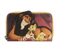 Loungefly Portefeuille zippé Disney Roi Lion, méchants et Cicatrices du Roi Lion, Taille Unique, Disney Roi Lion et Scar