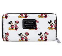Loungefly Portefeuille zippé imprimé Disney Mickey et Minnie Mouse