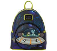 Loungefly Cartoon Network: Rick and Morty - Space Cruiser - Mini sac à dos avec fermeture éclair - phosphorescent - Sacs à collectionner