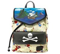 Loungefly Sac dos Captain Hook Skull Peter Pan Pirate AOP, multicolore, Sac bandouli re double sangle