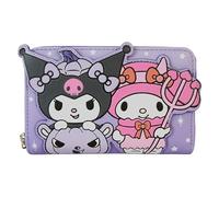 Loungefly Sanrio Kuromi and My Melody Portefeuille zippé Halloween, violet, standard, Portefeuille zippé