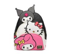 Loungefly Sanrio Kuromi, My Melody et Hello Kitty Glow In The Dark Sac à dos triple poche pour femme