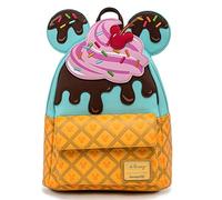 Loungefly Sac à dos Disney Mickey & Minnie Sweets Ice Cream Noir 22,5x25x10 cm Enfant