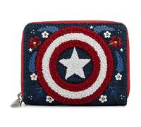 Portefeuille Loungefly - Captain America 80th Anniversary - Floral Sheild rouge G