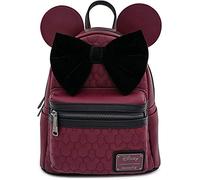 Loungefly X Minnie Mouse Mini sac à dos matelassé en simili cuir avec nœud en velours