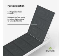 Lounger Renazzo XXL Chaise longue capacité de charge 160 kg 5 positions hydrofuge