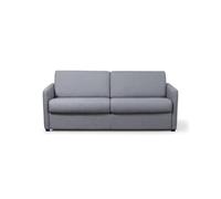 Canapé Convertible Express 3 Places Agathe En Tissu - Matelas Épaisseur 13cm - Gris Clair, Dimensions Du Couchage - 160 X 190 Cm Gris