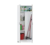 Habitdesign Armoire multifonction 2 portes 3 étagères 180 x 73 x 37 cm Blanc mat
