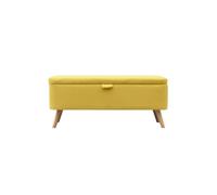 LOUNGITUDE - Bout de lit avec Rangement en Tissu - Jaune