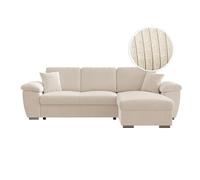 LOUNGITUDE Canapé d'angle Albert réversible Convertible 4 Places avec Coffre en Velours côtelé