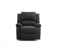 LOUNGITUDE - Canapé/Fauteuil de Relaxation Manuel - Microfibre - Noir - Fauteuil