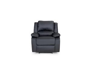 LOUNGITUDE - Canapé/Fauteuil de Relaxation Manuel - Simili - Noir - Fauteuil