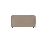LOUNGITUDE - Charlotte - Pouf en Tissu bouclettes Taupe