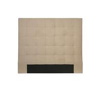 Tête de lit capitonnée en tissu MEGAN - Beige, Largeur - 140 cm