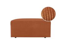 LOUNGITUDE Pouf Romane en Velours côtelé