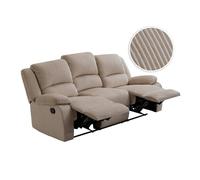 LOUNGITUDE RELAXXO - Canapé de Relaxation Manuel 3 Places Leo en Velours côtelé