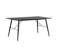 LOUNGITUDE Table à Manger Payton avec Pieds métal Noir - 160x90 cm