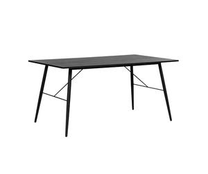 LOUNGITUDE Table à Manger Payton avec Pieds métal Noir - 160x90 cm