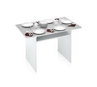LOUNGITUDE - Table auxiliaire Extensible L120 x P35/70 cm - Blanc/béton 0L4587A