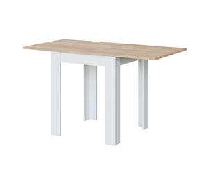 LOUNGITUDE - Table auxiliaire Extensible L67/134 x P67cm, Mélamine, H79 FOTAB4589A