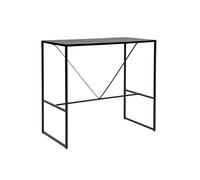 LOUNGITUDE Table de Bar FILAR en métal - 115x60 cm - Noir