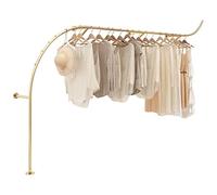 Lounka Porte-Manteau Mural,Porte-Manteau Industriel Moderne Porte-Manteau Mural pour Porte-Manteau de Mariage pour Magasin de vêtements,présentoir de Magasin de vêtements de Boutique créative,Or