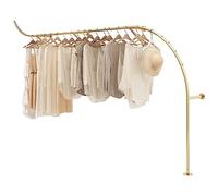 Lounka Porte-vêtements Mural,Porte-Manteau de Mariage Industriel Moderne pour Magasin de vêtements,présentoir de Magasin de vêtements de Boutique créative,Or