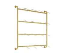 Lounka Présentoir de sous-vêtements en métal de Magasin de vêtements Mural,présentoir modulaire de Magasin de détail de Centre Commercial d'or de 4 étages,étagère de Soutien-Gorge avec des Crochets