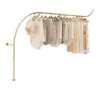 Lounka Supports d'affichage muraux de Magasin de vêtements de Boutique,présentoirs commerciaux de vêtements de Magasin de détail en métal Moderne,cintres d'or,tiges accrochantes de Placard,Supports