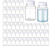 Lounsweer Lot de 50 flacons d'échantillonnage d'eau stériles de 100 ml avec 10 mg de thiosulfate de sodium, étanches pour test de sécurité de l'eau potable, détection totale des coliformes