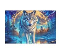 Loup 1000 Pieces Casse tête Expert Confirmé en Carton Épais Rigide Animal Animal de Compagnie Poupée Très Difficile Niveau Expert Motif Complexe Cadeau Anniversaire Premium 1000 PCS