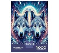 Loup 1000 Pièces Coffret Puzzle Puzzle Classique Carton Recy fi Éducatif, Jeu À La Maison, Super Idée Cadeau pour Les Fans 70x50cm/1000pcs