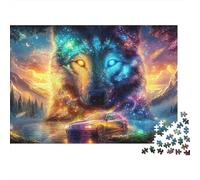 Loup 1000 Pièces Loup Puzzle pour Adultes Qualité Premium Anti-Stress Stimuler l'esprit pour Débutants pour Collectionner 52x38cm/1000pcs