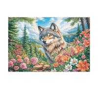Loup 1000 Pièces Puzzle Adolescent en Carton Anti-Déchirure Difficulté Moyenne Activité ÉduChative Passe-Temps Petit Prix Pas Cher Premium 1000 PCS/75x50cm