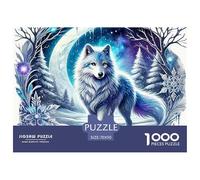 Loup 1000 Pièces Puzzle Cadeaux pour Femmes, Cadeaux pour Hommes Animaux puissants pour Adultes Et Enfants70x50cm/1000pcs