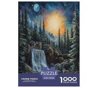 Loup 1000 Pièces Puzzle pour Adultes Jeux Éducatifs Divertissement Apaisant Cultiver l'esprit D'équipe pour Toute La Famille, Cadeaux pour Femmes, Cadeaux pour Hommes 70x50cm/1000pcs