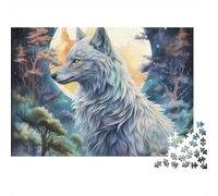 Loup 500 Piece Chromatique Autre Royaume Puzzle en Bois - Jeu Cérébral Stimulant & Décoration Maison Apaisante (À Partir De 12 Ans)