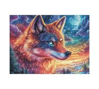 Loup 500 Pieces Casse-tête Adolescent en Carton Rigide Anti-Déchirure Difficulté Moyenne Activité ÉduChative Passe-Temps Cadeau Anniversaire 500 PCS/52×38cm
