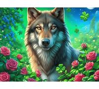 Loup 500 Pièces Puzzle pour Ado en Carton Anti-Déchirure Bêtes enchantées Lumineuses Facile Débutant Jeu De Société Soirée Entre Amis Cadeau Anniversaire Petit Prix 500 PCS/52×38cm
