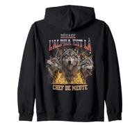 Loup Alpha Bootleg Chef de Famille Cadeau Homme fête pères Sweat à Capuche