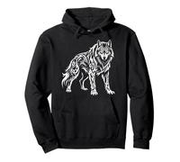 Loup Alpha Tribal Symbole Force Sauvage Intérieure Sweat à Capuche