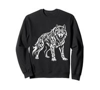 Loup Alpha Tribal Symbole Force Sauvage Intérieure Sweatshirt
