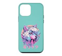 Loup Animal Fille Mignon Anime Manga rétro Japon Furries Coque pour iPhone 12 Mini