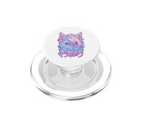 Loup Animal Fille Mignon Anime Manga rétro Japon Furries PopSockets PopGrip pour MagSafe