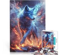 Loup Ardent Puzzle 1000 pièces pour Adultes Jouet éducatif intellectuel décompressant Collection d'artistes, Beaux-Arts 38x26cm