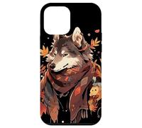 Loup Automne Saison Feuilles d'automne Thanksgiving Coque pour iPhone 12 Mini