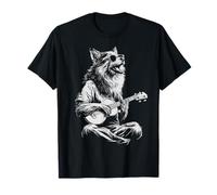Loup avec Lunettes de Soleil Animal Guitariste drôle Guitariste T-Shirt